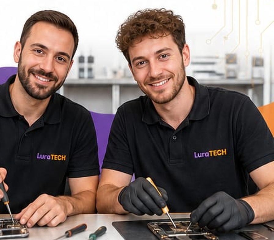 Luigi e Fabio, tecnici LuraTECH, al lavoro